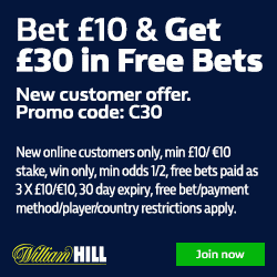 William Hill Sports Promo Code C30