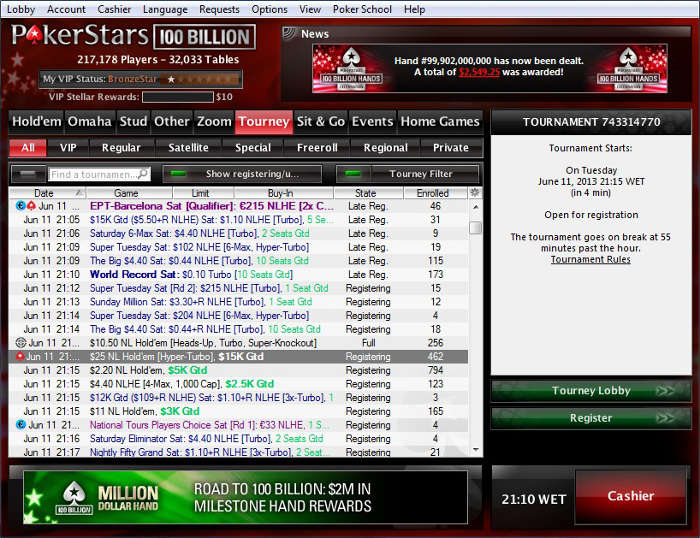 Pokerstars freeroll tournaments bonus